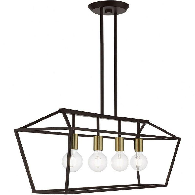 Livex Lighting Devone 4 - Light Chandelier in  Bronze/Antique Brass