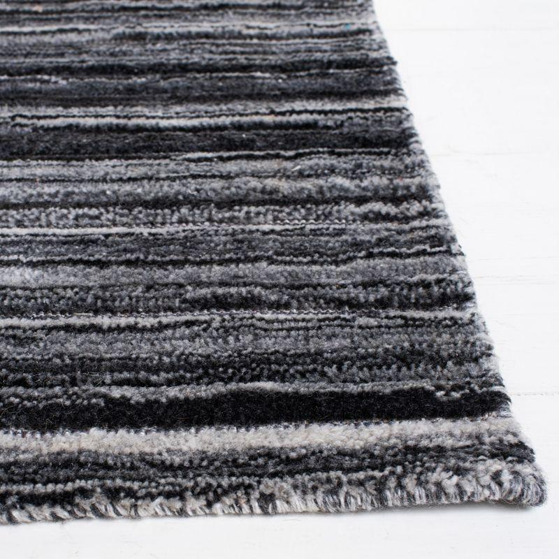Elements ELM701 Hand Woven Area Rug - Black/Grey - 5'x8' - Safavieh.