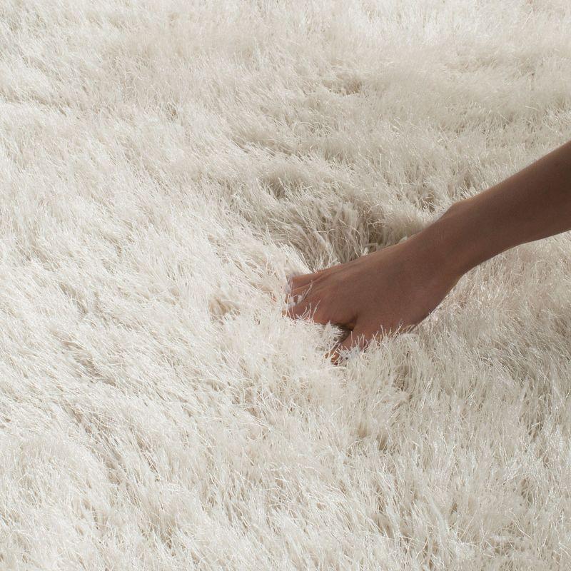 Venice Shag SG256 Hand Tufted Indoor Area Rug - Pearl - 5'x8' - Safavieh