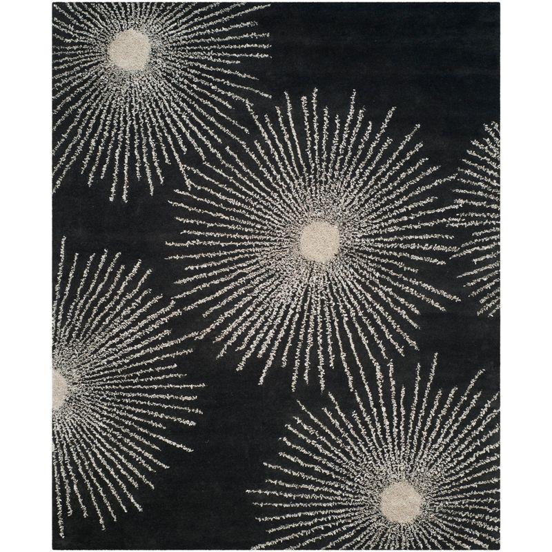 Soho SOH712 Hand Tufted Area Rug - Charcoal/Ivory - 6'x9' - Safavieh.