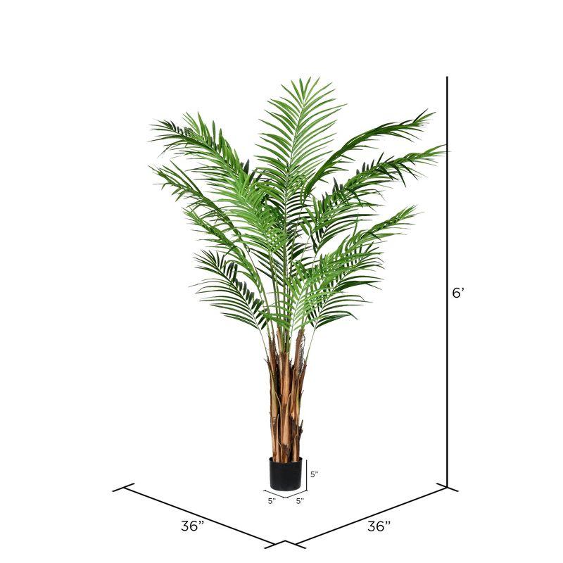 Vickerman 6' Artificial Potted Giant Areca Palm Tree