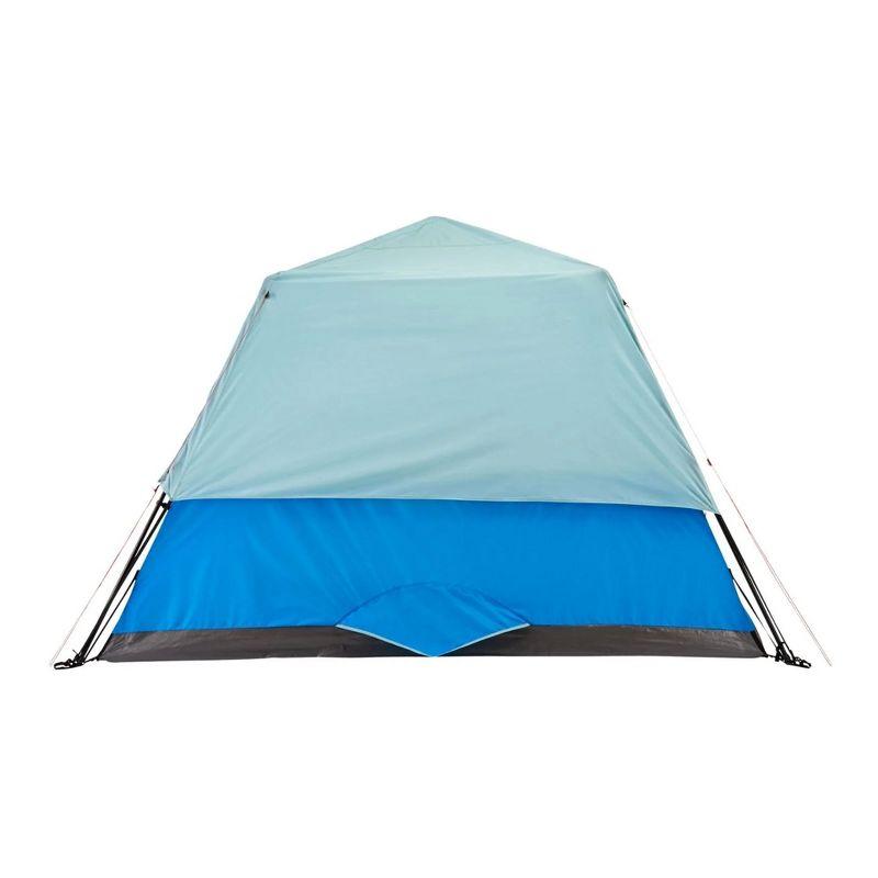 Outbound QuickCamp 6 Person 3 Season Lightweight Cabin Style Tent with a Heavy Duty 600 mm Coated Rainfly, Front Canopy, and Carry Bag, Blue