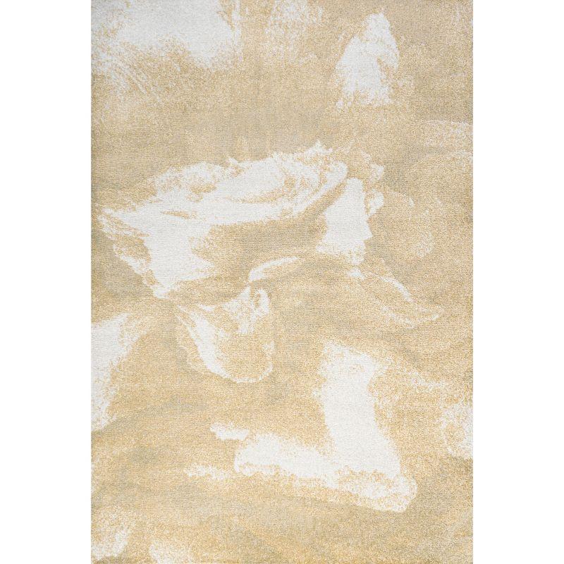 Petalo Abstract Two-Tone Modern Area Rug - JONATHAN Y