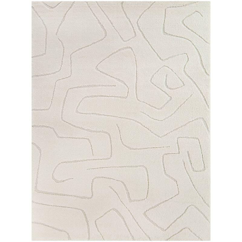 7'10"x10' Tanya Abstract Kids' Area Rug Cream - Balta Rugs: Fade & Stain-Resistant, Medium Pile, OEKO-TEX Certified