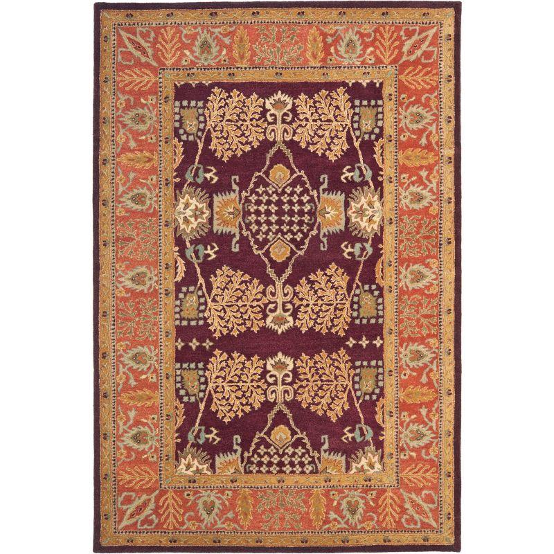 Bergama BRG190 Hand Tufted Indoor Area Rug - Red/Rust - 5'x8' - Safavieh