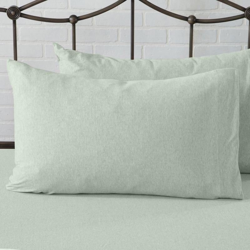 Ultra-Soft Heathered Jersey Knit Cotten Blend Sheet Set - Great Bay Home