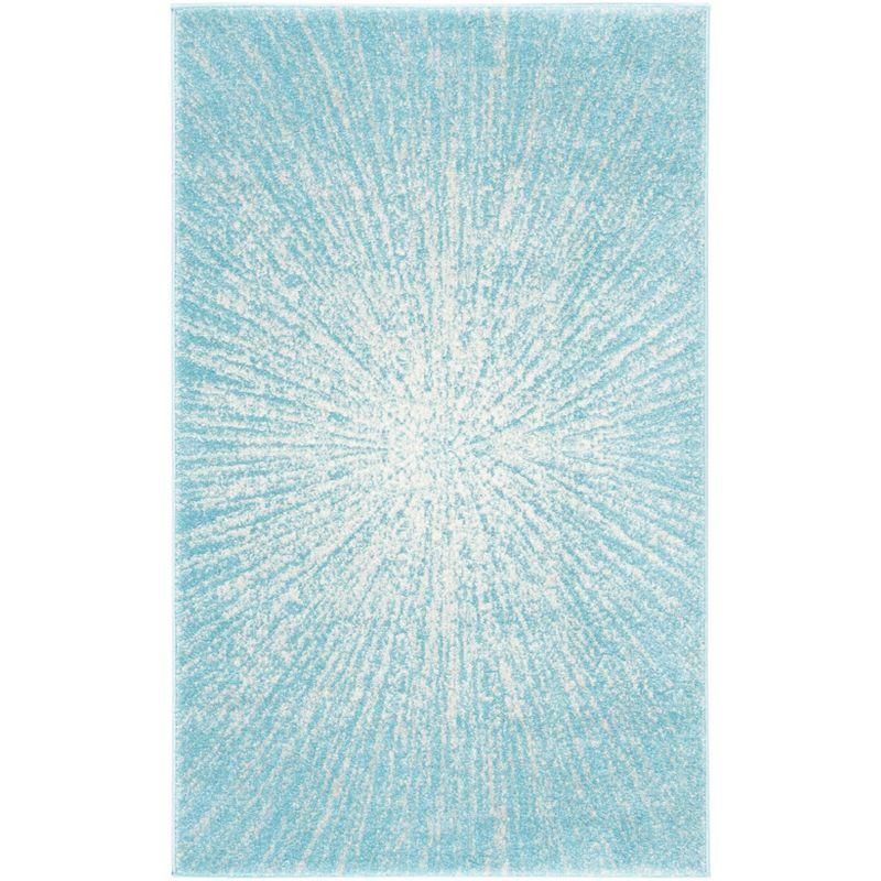 Evoke EVK228 Power Loomed Indoor Accent Rug - Aqua/Ivory - 2'2"x4' - Safavieh