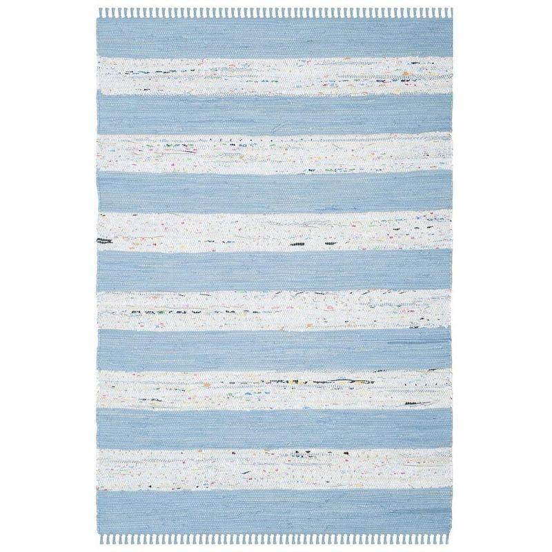Montauk MTK720 Hand Woven Indoor Area Rug - Ivory/Turquoise - 4'x6' - Safavieh.