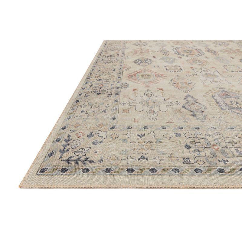 3'6"x5'6" Hathaway Rug Beige - Loloi Rugs: Traditional Medallion, Indoor Flat Pile, Polyester Canvas Backing