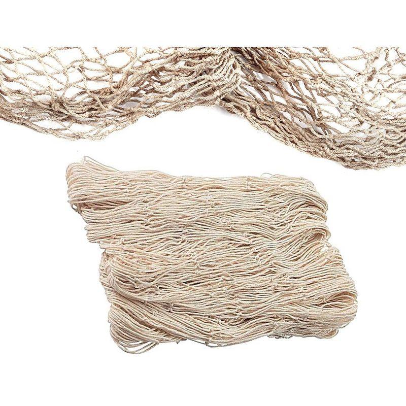 Big Mo's Toys Fish Net Party Decorations Nautical Wall Decor - 14 ft - Natural