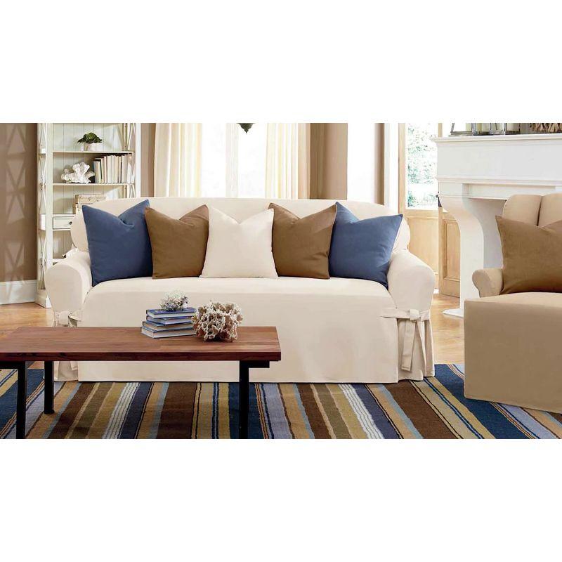 Sure Fit Polyester Box Cushion Loveseat Slipcover