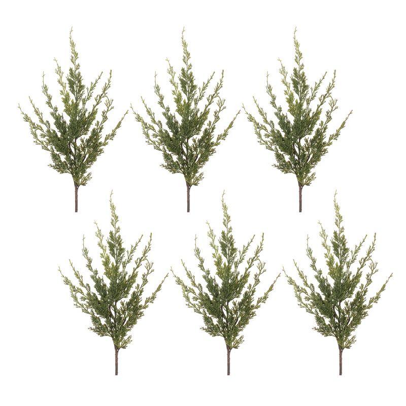 28.5" Green Plastic Pine Spray Set for Christmas Decor