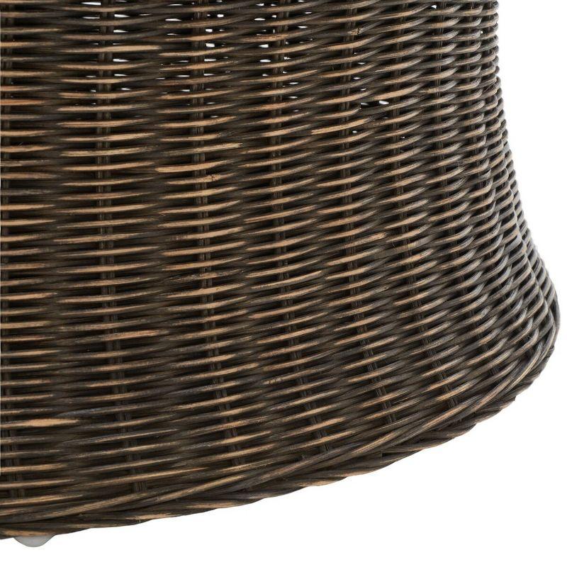 Ruxton Dark Brown Round Rattan Cocktail Table