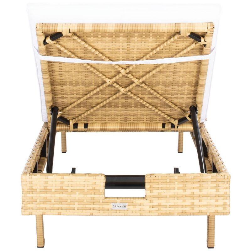 Cam Sunlounger - Outdoor - PAT7501 - Natural/White -Safavieh