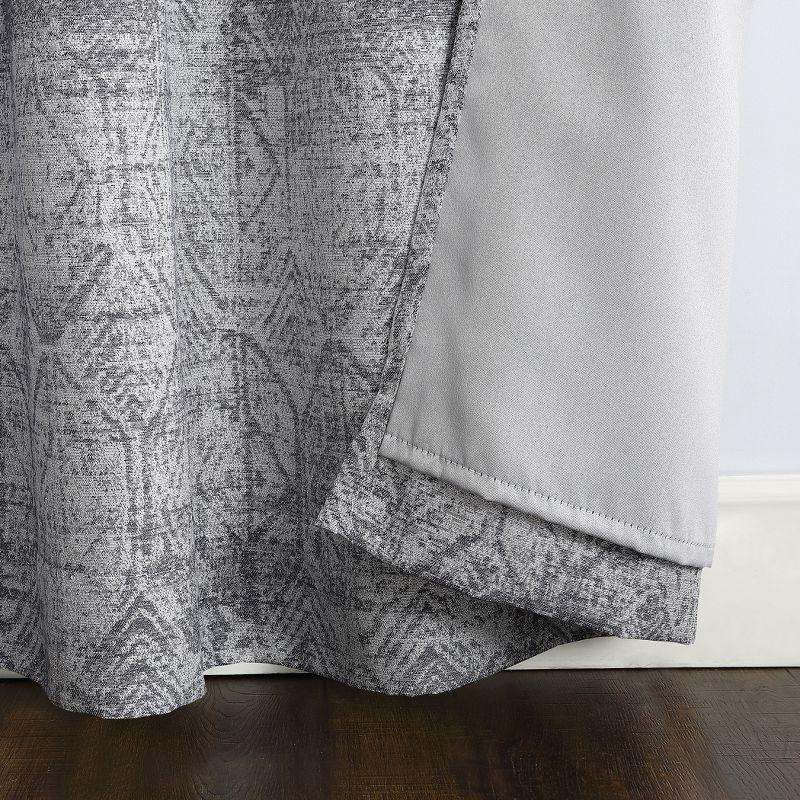 Distressed Global Blackout Lined Grommet Curtain Panel