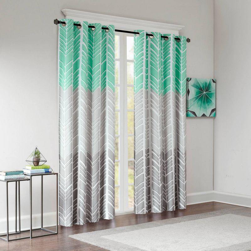 50"x84" Amanda Printed Blackout Window Curtain Panel