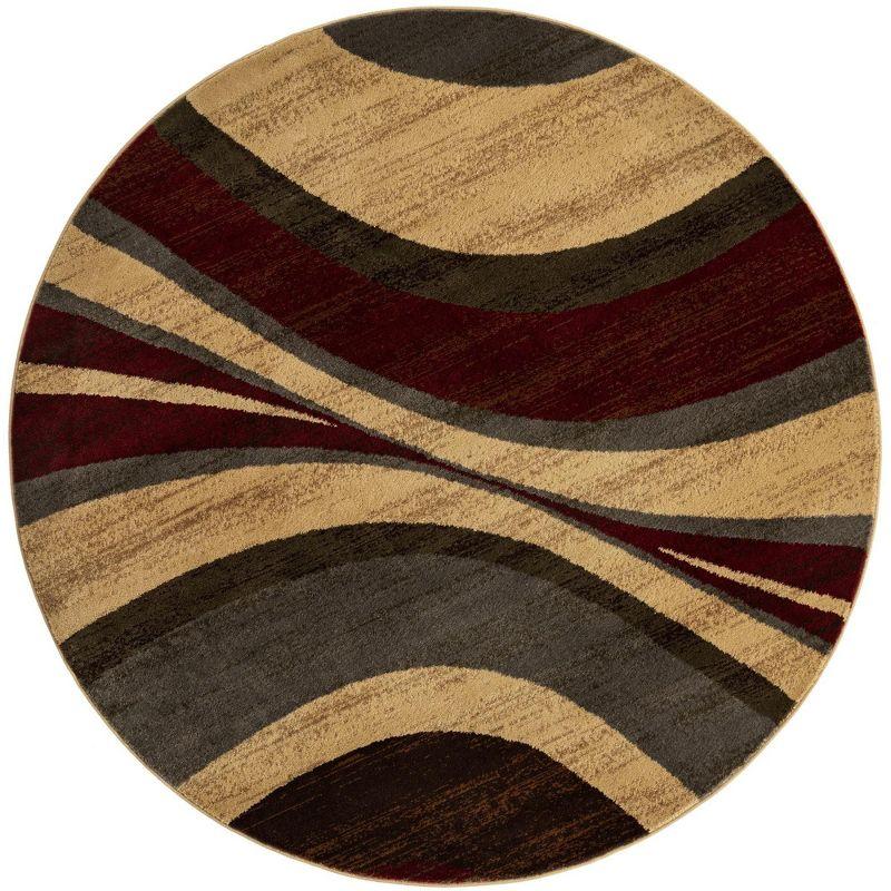 Unique Loom Ivetta Abstract Beige Area Rug