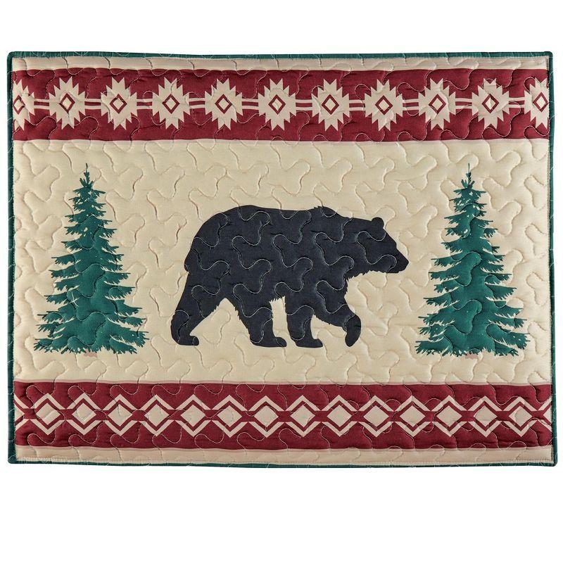 Cozy Northwoods Bear Multicolor Polyester Standard Pillow Sham