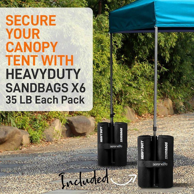 SereneLife Pop-Up Canopy Tent with Adjustable Height - Sky blue