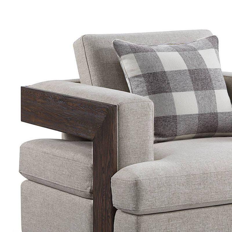 Acme Furniture Niamey Accent Chair Fabric & Walnut