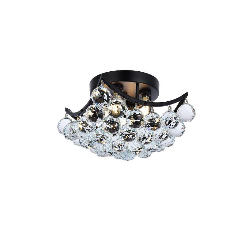 Elegant Lighting Corona 10 inch black flush mount