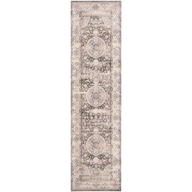 Vintage Persian VTP457 Power Loomed Indoor Runner Rug - Dark Grey/Ivory - 2'2"x8' - Safavieh