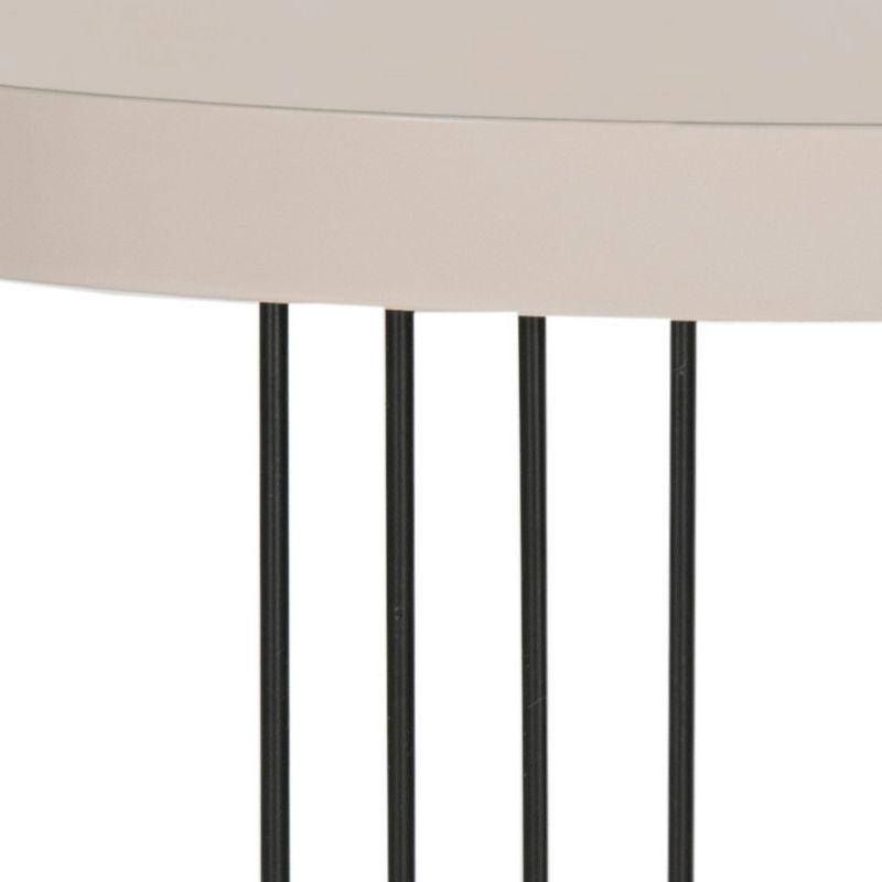 Kelly Mid Century Scandinavian Lacquer Side Table - Taupe/Black - Safavieh.