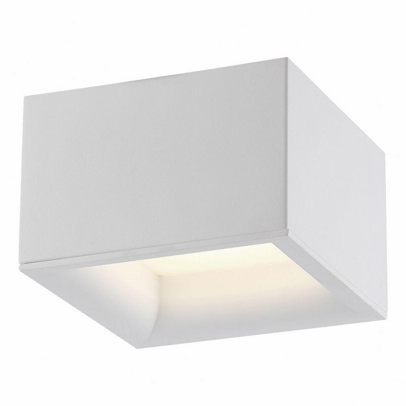 Bloc Black Aluminum LED Flush Mount Light