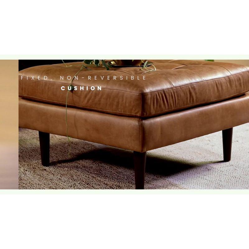 Florence Ottoman Cognac Tan - Poly & Bark