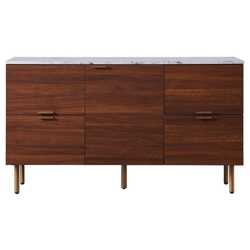Wrought Studio™ Pinecone 48" Storage Cabinet Sideboard with Marble Effect