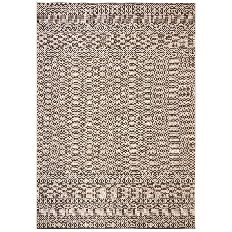 Courtyard CY6235 Power Loomed Indoor and Outdoor Area Rug - Beige/Black - 8'x11' - Safavieh