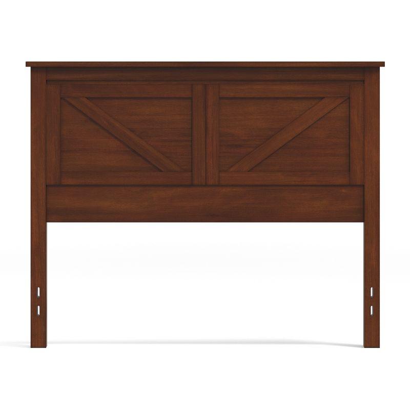Glenwillow Home Farmhouse Style Wood Panel Headboard in Black, Full Size