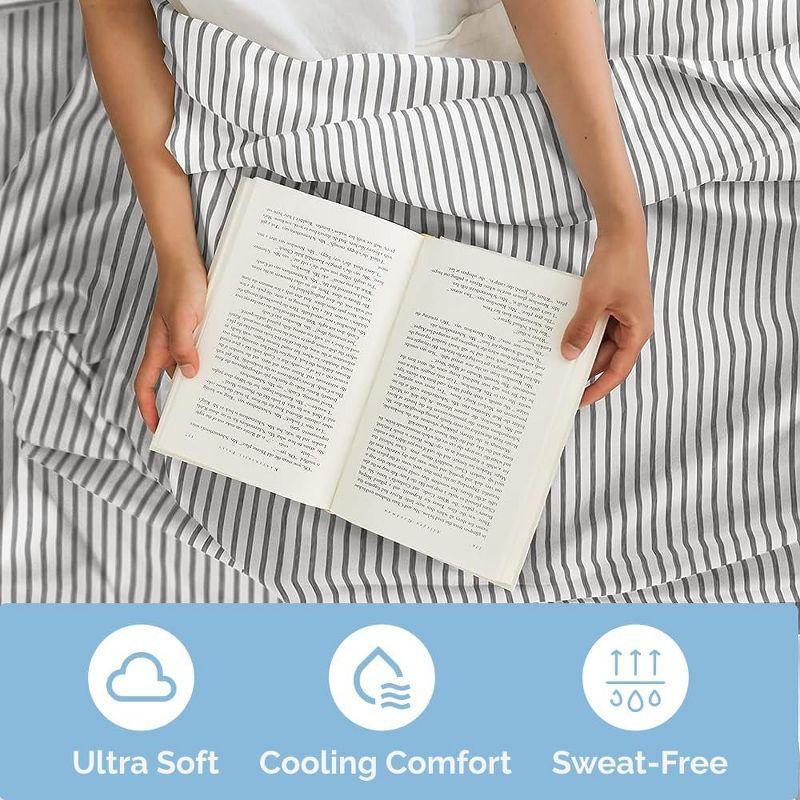 Solid 4 Piece Bed Sheet Set - Ultra Soft and Breathable Sheets - CGK Linens