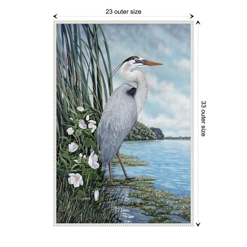 Amanti Art Great Blue Heron by James Harris Canvas Wall Art Print Framed 23 x 33-in.