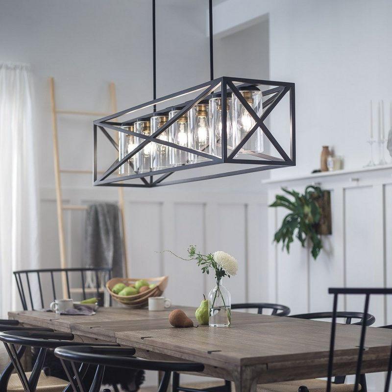 Gracie Oaks Brendetta 7 - Light Black Kitchen Island Pendant