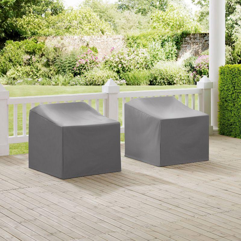 Gray Heavy-Duty Vinyl Outdoor Furniture Cover Set