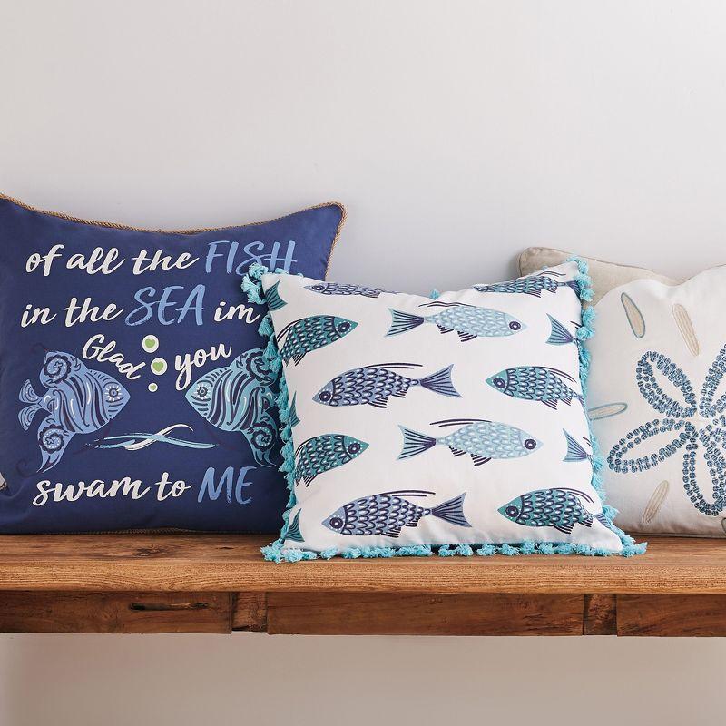 Laida Beach Fish Sea Me Decorative Pillow - Levtex Home