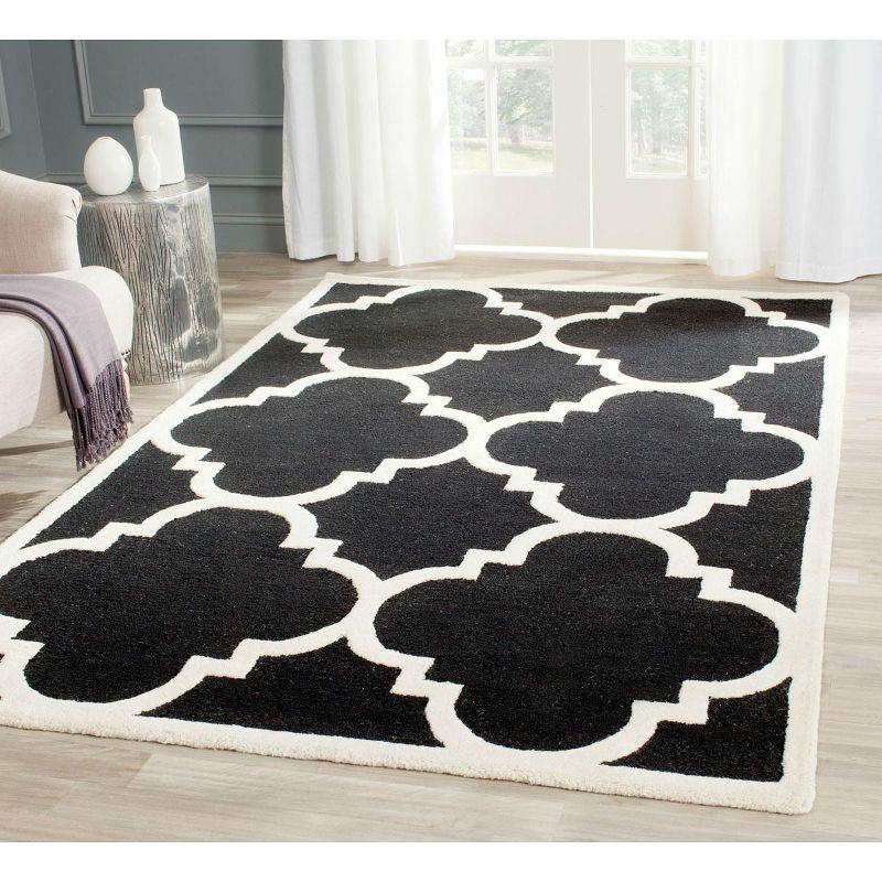 Hand-Tufted Cambridge Black Wool 3' x 5' Rectangular Rug