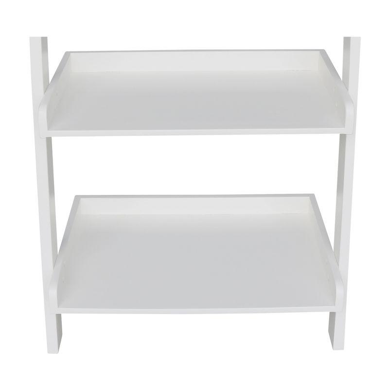 75.5" 5 Tier Solid Wood Leaning Bookshelf - International Concepts