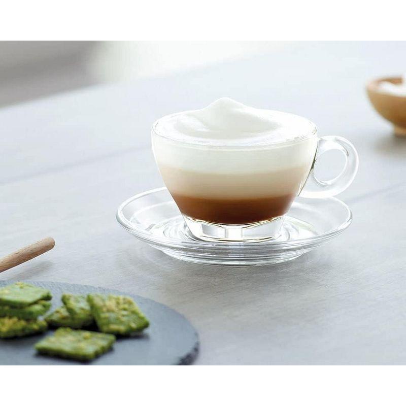 Glass Latte Cup and Saucer - 8.75oz - Set of 6