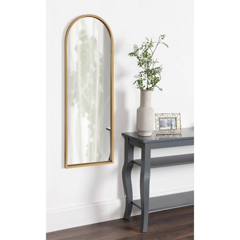 16" x 48" Valenti Tall Framed Arch Mirror Gold - Kate and Laurel