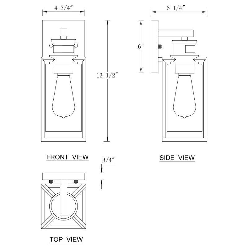 C Cattleya 1-Light  Motion Sensor and Dusk to Dawn Outdoor Wall Light  With Matte Black Finish