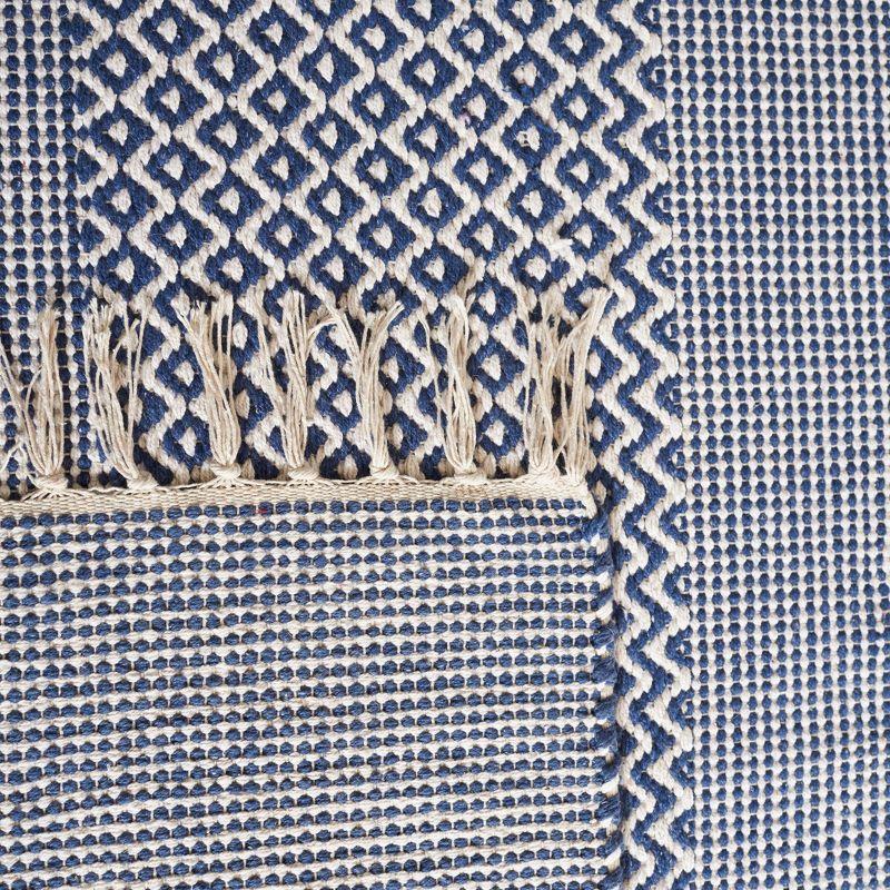 Montauk MTK330 Hand Woven Indoor Runner Rug - Ivory/Navy - 2'3"x14' - Safavieh