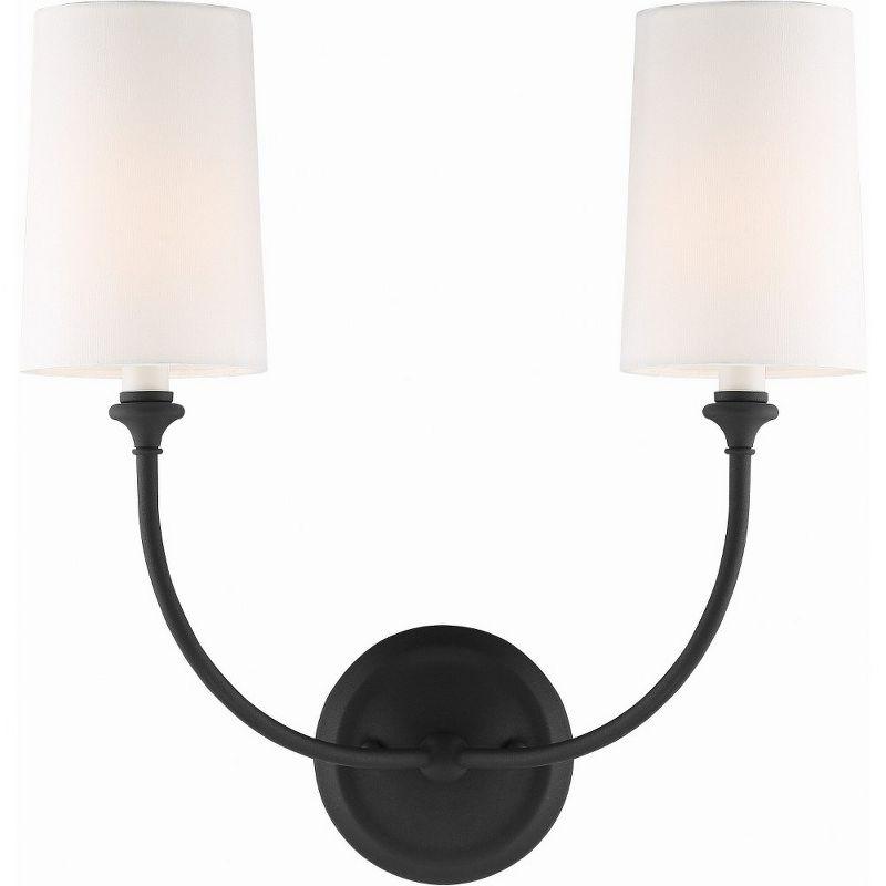 Crystorama Lighting Sylvan 2 - Light Sconce in  Black Forged
