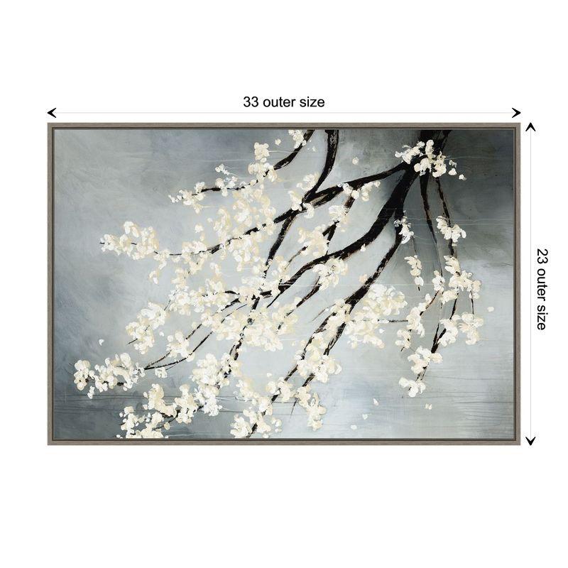 Amanti Art Cherry Tree Blossoms by Kari Taylor Canvas Wall Art Print Framed 33-in. x 23-in.