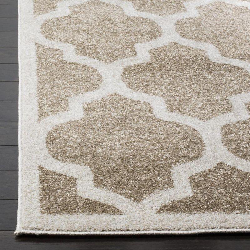 Wheat Beige 4' x 6' Hand-Knotted Reversible Synthetic Area Rug