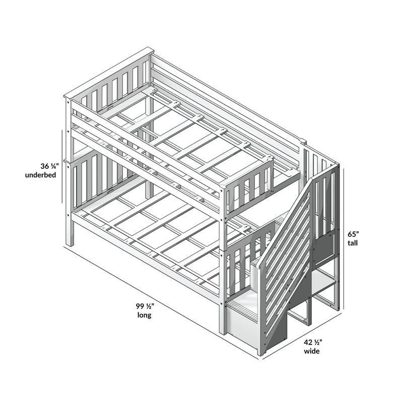 Max & Lily Twin over Twin Staircase Bunk Bed