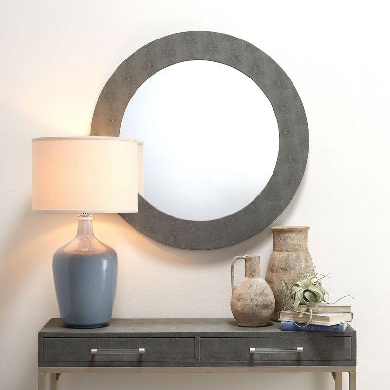 Splendor Home Plum Jar Ceramic Table Lamp with Drum Shade Gray : Modern Glossy Finish, 3-Way Switch, UL Listed