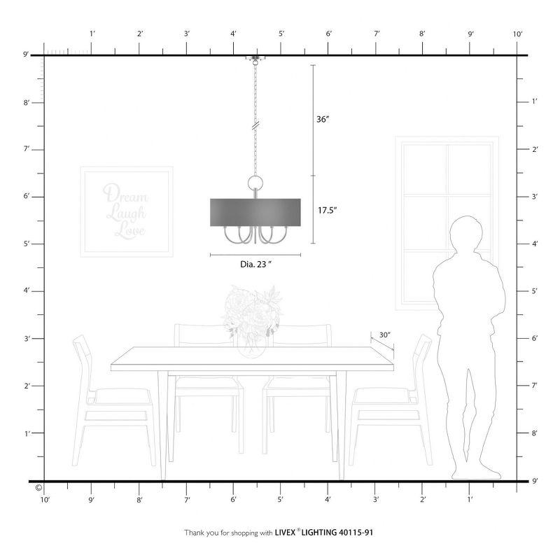 Livex Lighting Huntington 5 - Light Pendant in  Brushed Nickel