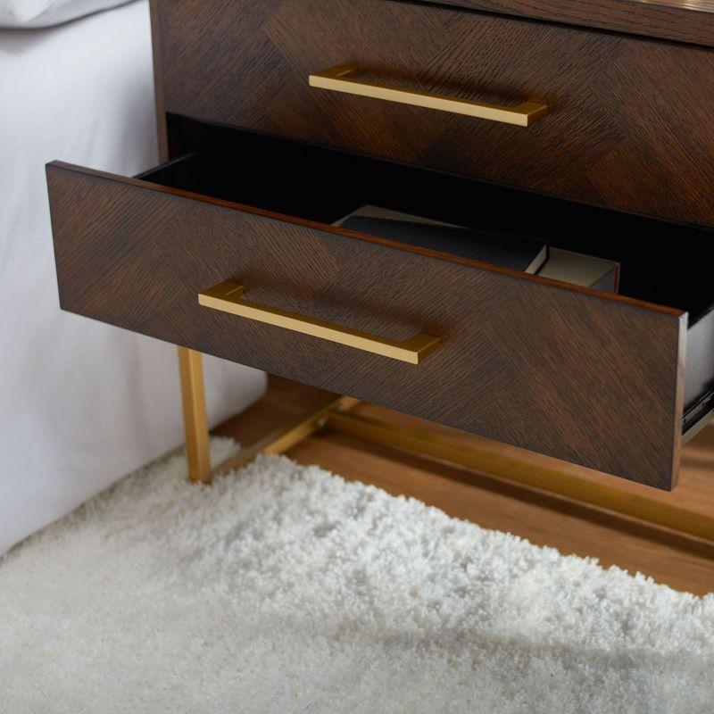 Estelle Nightstand - FOX6262 - Walnut - Safavieh Couture